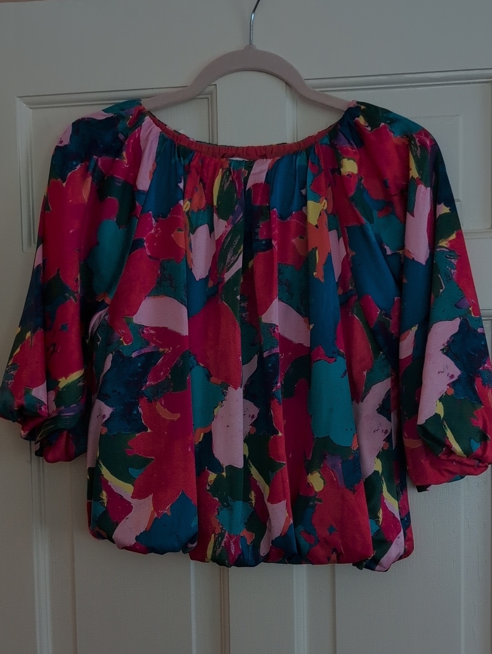 THML Multi-Color Abstract Floral Blouse